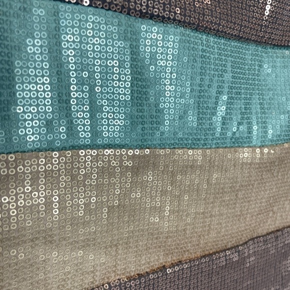 Love Culture Sequin Brown Green Mini Skirt - Picture 4 of 5